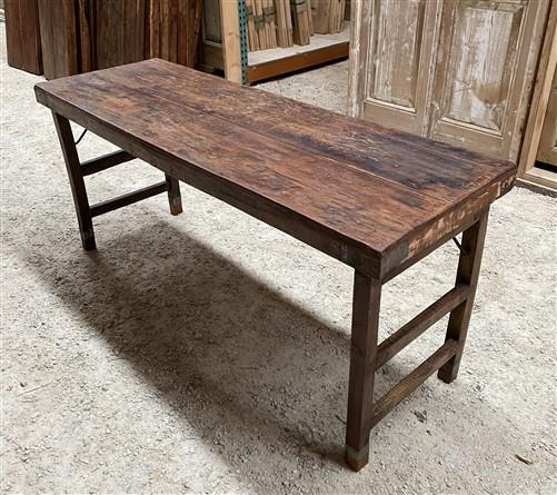 Rustic Folding Table (68x22.5) Dining Room Table Kitchen Island Sofa Table B109