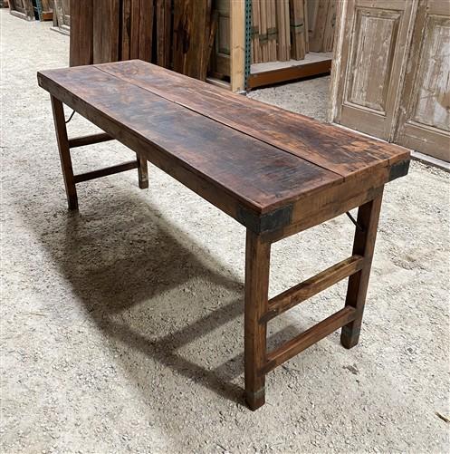 Rustic Folding Table (67.75x21.5) Dining Room Table Kitchen Island Sofa B114