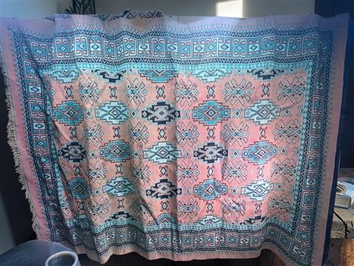 Rug - Southwestern Rug, Native American Indian Mexican Vintage Woven Rug, Ranch Decor by The Old Grainery (boho southwest...