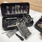 Sewing Machine attachments - Greist White Rotary Vintage Sewing Machine Attachments, Sewing Parts Metal Box, by The Old Gr...