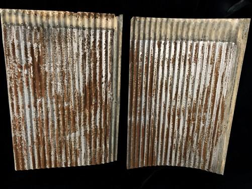 5 Galvanized Tin Sheets, Roof Ceiling Sink Backsplash, Architectural Salvage A35