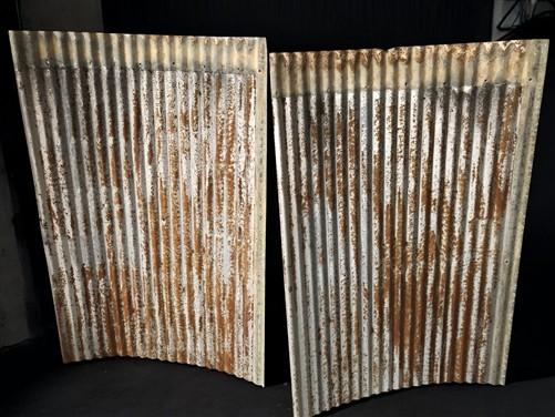 5 Galvanized Tin Sheets, Roof Ceiling Sink Backsplash, Architectural Salvage A35