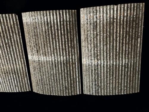 5 Galvanized Tin Sheets, Roof Ceiling Sink Backsplash, Architectural Salvage A35