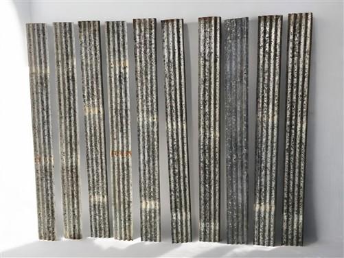 Corrugated tin - 9 Galvanized Tin Strips, Roof Ceiling Sink Backsplash, Architectural Salvage A36 by The Old Grainery (bac...