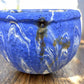 Pottery - Ozark Roadside Tourist Pottery, Blue Drip Hanging Pot Planter, Horrine Style E by The Old Grainery (american fol...