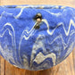 Pottery - Ozark Roadside Tourist Pottery, Blue Drip Hanging Pot Planter, Horrine Style E by The Old Grainery (american fol...