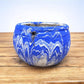 Ozark Roadside Tourist Pottery, Blue Drip Hanging Pot Planter, Horrine Style F