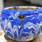 Ozark Roadside Tourist Pottery, Blue Drip Hanging Pot Planter, Horrine Style F