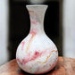 Vase - Nemadji Swirl Art Pottery, Orange Green Brown Matte Ceramic 4 Vase Lot, by The Old Grainery (abstract pottery, amer...