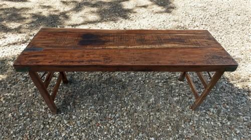 Rustic Folding Table (67.75x21.75) Dining Room Table Kitchen Island Sofa, B117