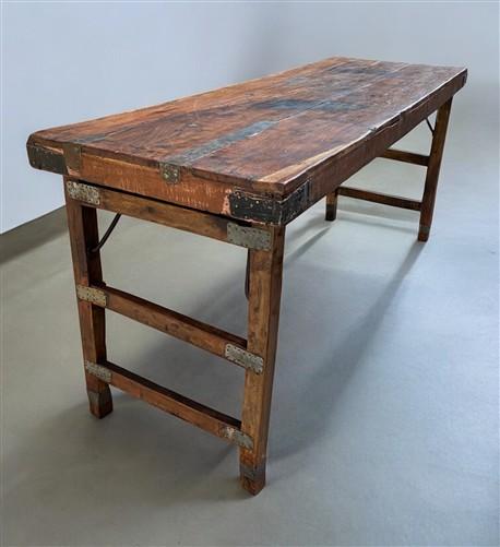 Rustic Folding Table (67.75x22.75) Dining Room Table Kitchen Island Sofa, B119