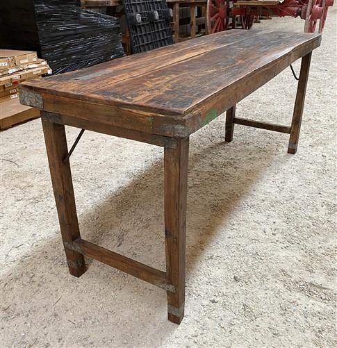 Rustic Folding Table (69x22) Dining Room Table Kitchen Island Sofa Table, B124