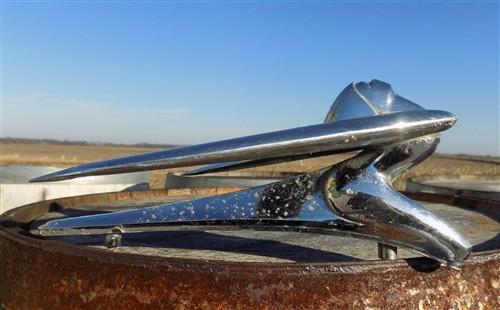 1952 Nash Winged Lady Goddess Chrome Hood Ornament 125407, Vintage Art Deco