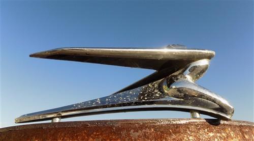 1952 Nash Winged Lady Goddess Chrome Hood Ornament 125407, Vintage Art Deco