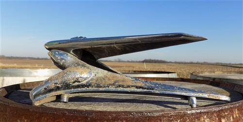 1952 Nash Winged Lady Goddess Chrome Hood Ornament 125407, Vintage Art Deco