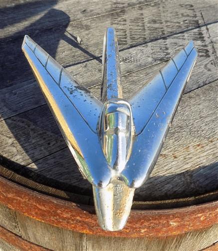 1952 Nash Winged Lady Goddess Chrome Hood Ornament 125407, Vintage Art Deco