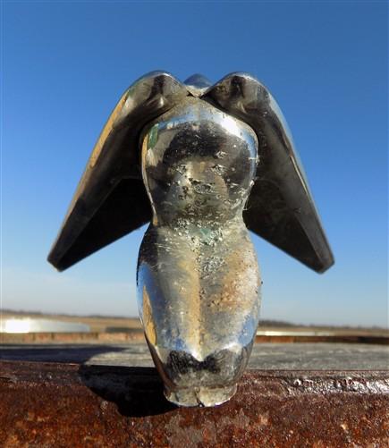 1952 Nash Winged Lady Goddess Chrome Hood Ornament 125407, Vintage Art Deco