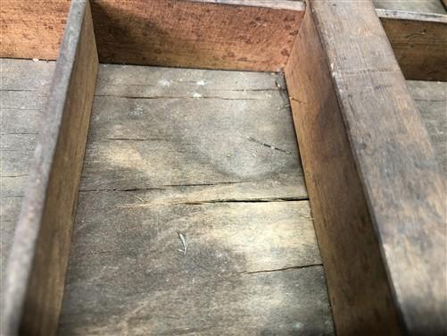 Printer Drawer Wood Block Typeset Tray, Letterpress Thimble Shell Display, A47