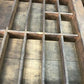 Printer Drawer Wood Block Typeset Tray, Letterpress Thimble Shell Display, A43