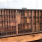 Printer Drawer Wood Block Typeset Tray, Letterpress Thimble Shell Display A40