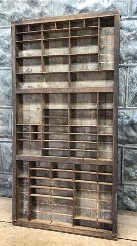 Printer Drawer Wood Block Typeset Tray, Letterpress Thimble Shell Display A39