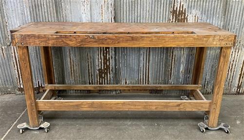 Workbench - Rustic Work table, Vintage Carpenter's Workbench, Woodworking Console Table, A4 by The Old Grainery (Carpenter...