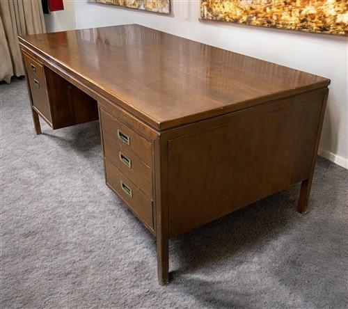 Desk - Home Office Desk, Vintage Executive Desk, Library Law Office Desk, Wood Desk by The Old Grainery (Executive desk, H...