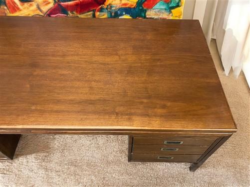 Desk - Home Office Desk, Vintage Executive Desk, Library Law Office Desk, Wood Desk by The Old Grainery (Executive desk, H...