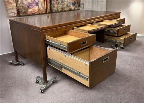 Desk - Home Office Desk, Vintage Executive Desk, Library Law Office Desk, Wood Desk by The Old Grainery (Executive desk, H...