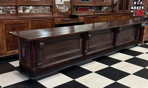 15'8" Store Counter Display Table, Mercantile Showcase, Bar Front Kitchen Island