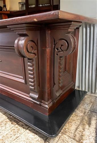 15'8" Store Counter Display Table, Mercantile Showcase, Bar Front Kitchen Island