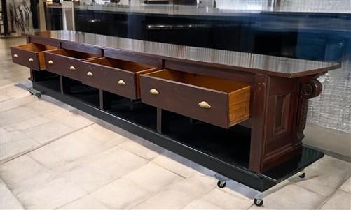 15'8" Store Counter Display Table, Mercantile Showcase, Bar Front Kitchen Island