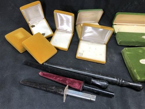 Jewelry > Jewelry Storage > Jewelry Boxes - Priscilla Velvet Retro Jewelry Case, Vintage Display Presentation Box, 60s 70s...