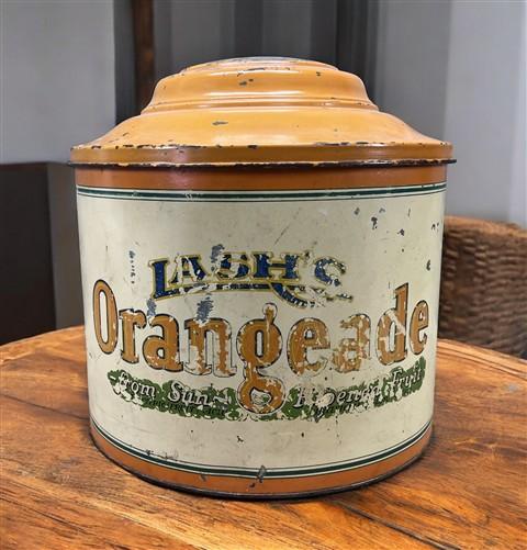 advertising - 1930s Lashs Orangeade Counter Dispenser, Soda Fountain Drug Store Advertising, by The Old Grainery (1930s ad...