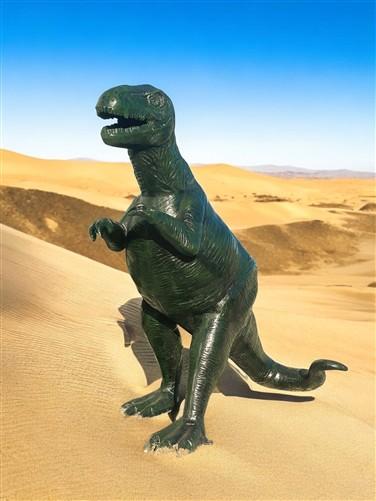 T-Rex Dinosaur Statue, Outdoor 6' Jurassic Park Style Yard Decor, Cast Aluminum