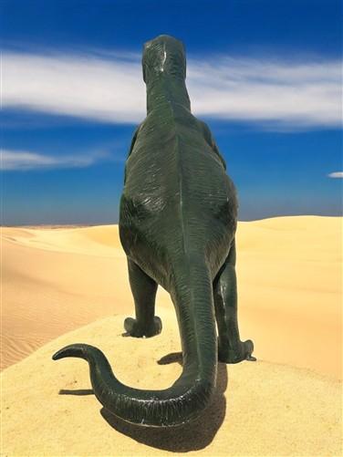 T-Rex Dinosaur Statue, Outdoor 6' Jurassic Park Style Yard Decor, Cast Aluminum