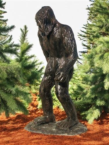 Dinosaur - Big Foot Sasquatch Statue, 93" Life Size Outdoor Yard Art, Cast Aluminum by The Old Grainery (aluminum, Big Foo...