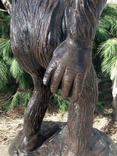 Dinosaur - Big Foot Sasquatch Statue, 93" Life Size Outdoor Yard Art, Cast Aluminum by The Old Grainery (aluminum, Big Foo...