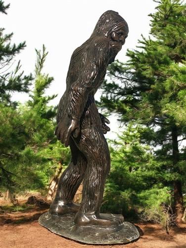 Dinosaur - Big Foot Sasquatch Statue, 93" Life Size Outdoor Yard Art, Cast Aluminum by The Old Grainery (aluminum, Big Foo...