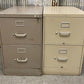 Pair of 29" Vertical File Cabinets, Steelcase & Hon, Vintage Metal 2 Drawer File