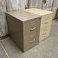 Pair of 29" Vertical File Cabinets, Steelcase & Hon, Vintage Metal 2 Drawer File