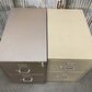 Pair of 29" Vertical File Cabinets, Steelcase & Hon, Vintage Metal 2 Drawer File