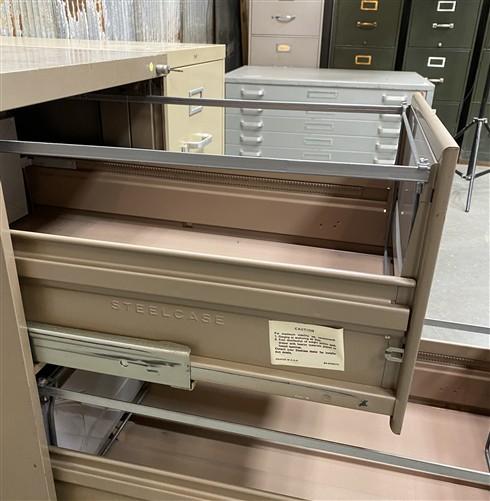 Pair of 29" Vertical File Cabinets, Steelcase & Hon, Vintage Metal 2 Drawer File
