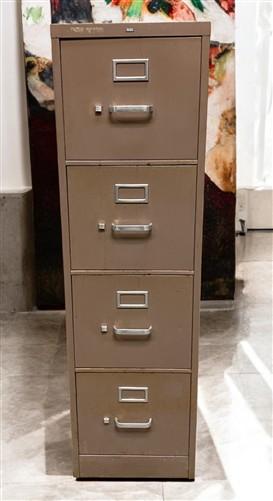 HON File Cabinet, Vintage Metal 4 Drawer File, Industrial Storage, Home Office