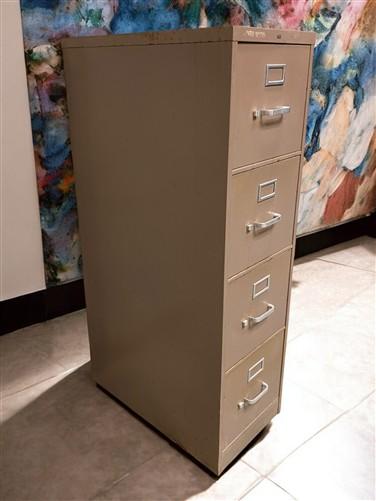 HON File Cabinet, Vintage Metal 4 Drawer File, Industrial Storage, Home Office