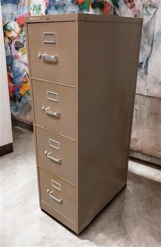 HON File Cabinet, Vintage Metal 4 Drawer File, Industrial Storage, Home Office
