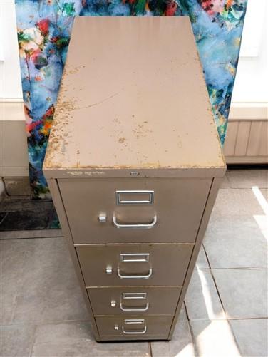 HON File Cabinet, Vintage Metal 4 Drawer File, Industrial Storage, Home Office