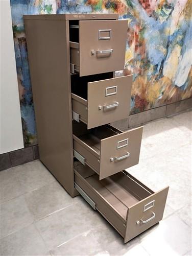 HON File Cabinet, Vintage Metal 4 Drawer File, Industrial Storage, Home Office