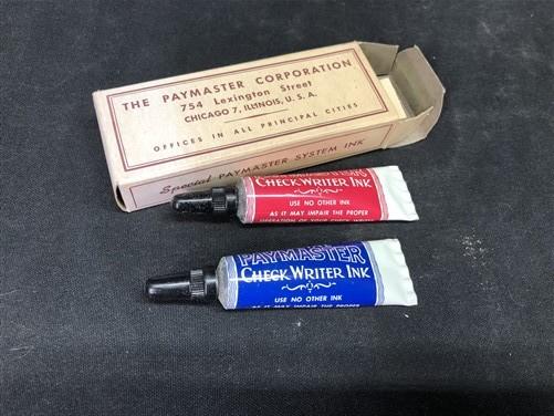 Vintage Special Paymaster System Check Writer Red & Blue Ink, A