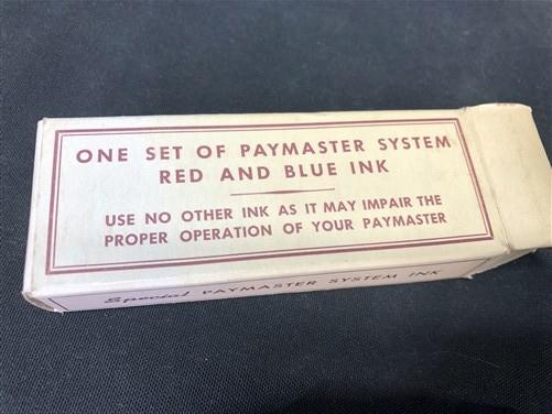 Vintage Special Paymaster System Check Writer Red & Blue Ink, A